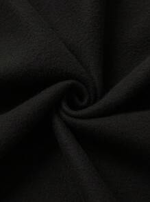 Glimmora 男士拉链字母印花休闲连帽卫衣，秋季款，长袖上衣 - 黑色 - 查看 6