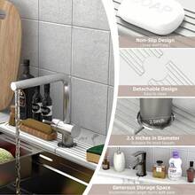 SHEIN 1 件装厨房水槽水龙头垫超强吸水硅胶粘土速干石吸水防溅厨房小工具适用于厨房餐厅水槽浴室浴缸节日礼物 - 彩色 - 查看 9