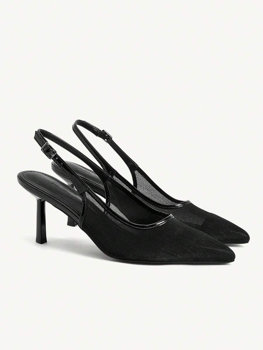 CUCCOO CHICEST Tacones altos de punta elegantes, adecuados para ir al trabajo - Negro - Ver 1