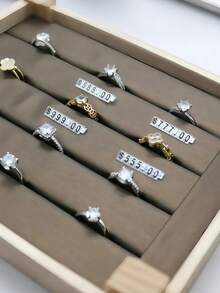 10Sets Mini Adjustable Price Tag Sets, Price Three-Dimensional Number Signs, Snap Design, Easy To Install, Can Be Used For Jewelry, Watches And Daily Office Display Price Signs, Suitable For Display Stands, Small Counters, Jewelry Retail Stores, Automatic Vending Machines, Store Decorations - Multicolor - View 7