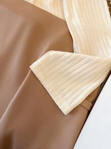 Franclia Women's Autumn Homecoming Outgoing Clothing Apricot Fashion Elegant Long-Sleeved Short Skirt Women's Two-Piece Set Fall Outfits For Women