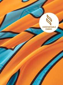 SCOOBY-DOO X SHEIN 3pc Cute And Simple Daily Bedding Set,Suitable For Single Bed/Double Bed/Queen Bed/King Bed, Dormitory/Home - Green - View 7