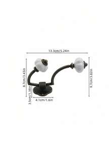 Cirelle Móc treo tường đơn bằng hợp kim kẽm, kiểu dáng cổ điển, chống gỉ, chịu lực cao, màu đồng cổ, thích hợp trang trí nhà cửa, dự án DIY, phụ kiện kim loại cổ điển, đồ trang trí treo tường mộc mạc. - Đồng - Xem 3