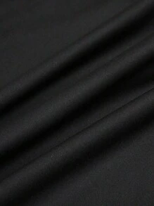 Manfinity Dauomo Men Color-Block Straight Leg Loose Fit Casual Pants For Daily Wear, For Fall - Black - View 3