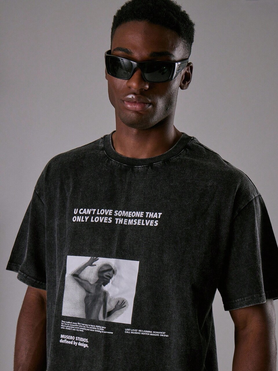 T-shirt graphique ample à manches courtes, lavé, pour le printemps/l'automne et l'été