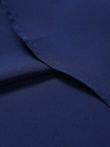 Manfinity Mode Men's Minimalist Print Long Sleeve Shirt Men Royal Blue Dress Shirt Slim Fit Dress Shirt Men Elegant Shirt, Fall - Navy Blue - View 5