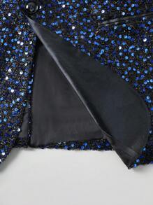 Manfinity AFTRDRK Completo da uomo con collo a scialle, maniche lunghe e spalline con paillettes