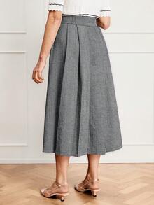 Miaspire 乡村音乐会女式褶皱简约通勤裙，休闲日常穿着