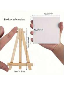 20 件迷你画布和画架套装（7 块画布 + 2 个画架 + 3 种颜料 + 6 种画笔 + 2 个调色板）适用于绘画、油画、水彩练习、小型绘画、手工和艺术派对、母亲节、妈妈的礼物、返校、学校用品、圣诞节、秋季装饰、圣诞装饰、万圣节装饰、返校、墙壁装饰、卧室窗帘。 - 套裝 - 查看 2