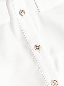 GlowEve Women's Elegant Work/Commute Button-Up Short Sleeve Shirt, Summer