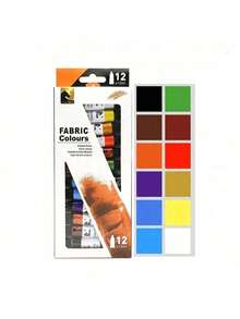 12/24 Colors Fabric Paint Set For Clothes With 6 Brushes, 1 Palette,Permanent Textile Puffy Paint Kit For Shoes, Canvas,14/26 Colors, 30ml/1.01oz Each Tube - Single Piece - View 5