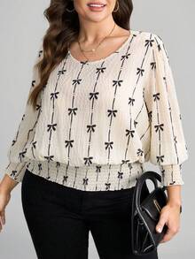 Comfylo Blusa de manga abullonada de unicolor casual de talla grande, elegante y con estilo para Año Nuevo, vacaciones de verano, San Valentín, otoño e invierno. Blusa elegante y con estilo para otoño e invierno, con look campestre femenino para salir
