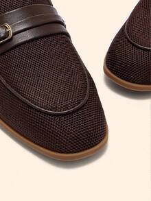 CUCCOO BASICS Women's Buckle Design Casual Flat Loafers For Christmas Spring Shoes - Coffee Brown - View 7