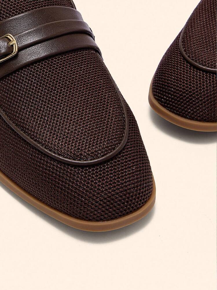 CUCCOO BASICS Women's Buckle Design Casual Flat Loafers For Christmas Spring Shoes