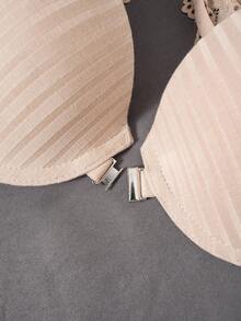 SHEIN 3件套前开扣性感蕾丝拼接文胸套装 - 彩色 - 查看 4