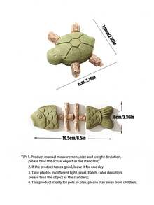 PETSIN 1 Piece Creative Cat Fishbone Toy, Tortoise Cat Toy, Wood Geranium Tooth Stick, Simulation Fish, Tooth Stick, Cat Self-Made Catn Toy, Gall Fruit Pet Toy - Multicolor - View 15