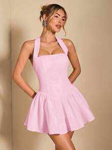 SHEIN BAE Đầm ngắn cổ vuông xếp ly màu trơn hở lưng, cổ vuông, tay bồng màu hồng cho nữ, đầm dự tiệc theo phong cách cung điện, trang trí nơ lớn ở lưng mùa hè, thanh lịch, trang phục đi biển cho nữ / bãi biển, đầm dự tiệc cưới cho nữ / đầm tiệc cô dâu màu trắng, đầm tốt nghiệp / trang phục tốt nghiệp, trang phục ăn sáng muộn cho nữ, trang phục hòa nhạc cho nữ / trang phục rave, lễ hội / trang phục hòa nhạc đồng quê / trang phục Ibiza / trang phục Nashville, kỳ nghỉ, kỳ nghỉ, khiêm tốn, trang phục kỳ nghỉ nhiệt đới cho phụ nữ, Gyaru, mùa hè / trang phục mùa hè / quần áo mùa hè, trang phục mùa xuân cho nữ, váy đêm hẹn hò, váy ngắn phù dâu, váy đen nhỏ thanh lịch, hở lưng mùa xuân / hè, váy màu pastel cho nữ - Hồng - Xem 6