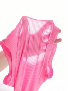 VaVaBold Solid Color Sleeveless Bodycon Dress - Watermelon Pink - View 6