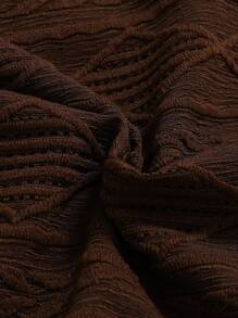 SHEIN Vintaside Kids Unisex Newborn-1 Year Old Baby Apricot Short Sleeve Shirt & Shorts Set, Textured Fabric Outfit Suitable For Summer Outings