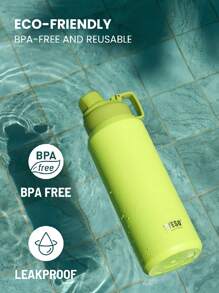 Cirelle 优质 750 毫升不锈钢宽口杯，健身补水伴侣，三层真空隔热，防漏防汗，登山扣，淡粉色、薄荷绿、白色 - 彩色 - 查看 3