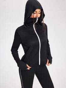 SHEIN Sports Nueva chaqueta versátil para deportes al aire libre, running, fitness y entrenamiento