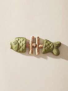 PETSIN 1 Piece Creative Cat Fishbone Toy, Tortoise Cat Toy, Wood Geranium Tooth Stick, Simulation Fish, Tooth Stick, Cat Self-Made Catn Toy, Gall Fruit Pet Toy - Multicolor - View 22