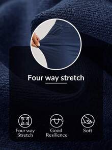 Flexra 女式纯色中腰舒适收腹直筒牛仔裤 - 深色水洗藍 - 查看 7