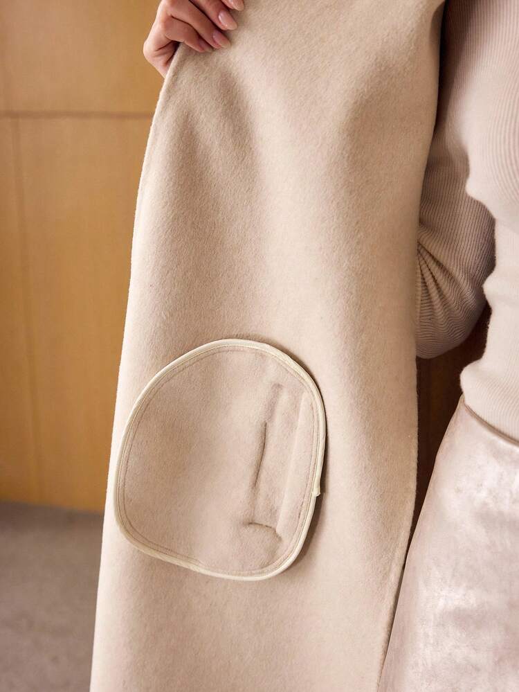 WOOL CONTRAST FAUX FUR OVERCOAT