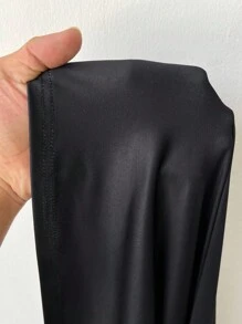 Whyspr 万圣节骷髅夜光黑色长袖圆领修身超长连衣裙 - 黑色 - 查看 4