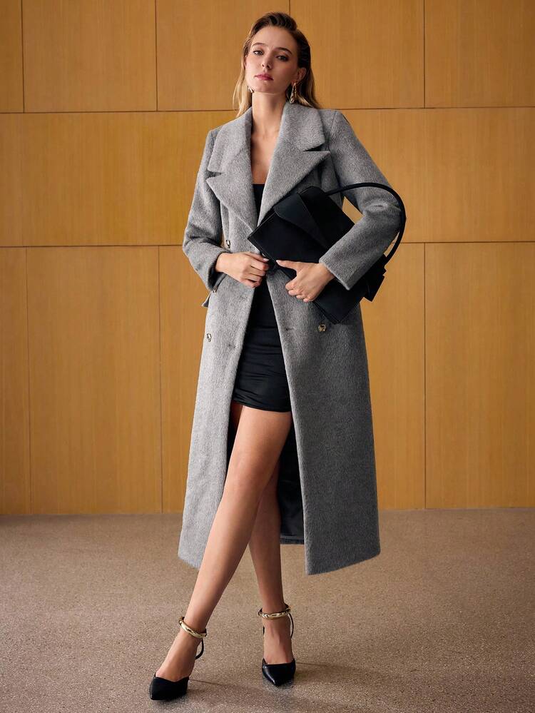 WOOL DOUBLE BREASTED OVERCOAT