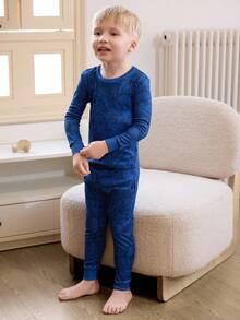 4pcs/Set Toddler Boy Pajamas,Colorful Striped & Cartoon Dinosaur Print Long Sleeve Top With Leggings,Snug Fit Comfortable Kids Lounge Set For Fall - Multicolor - View 9