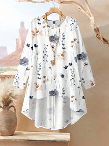 Rusticease 女士宽松圆领长袖上衣和裤子两件套，夏季女装印花衬衫套装，女士睡衣套装，女士家居服套装，女士两件套，印花裤装套装，女士夏季裤装套装，印花衬衫套装，女士裤装套装，女士夏季裤装套装，女士秋季服装，休闲装 - 彩色 - 查看 3