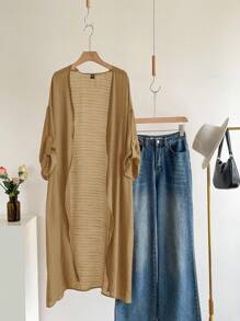 EMERY ROSE Women Coat Winter Fall Top Fall Women Fall Office Wear Going Out Fall For Women Halloween Fall Women Office For Women Fall For Women Fall Tops Brunch For Women Airport For Women Winter For Women Country Women Poncho - Coffee Brown - View 3