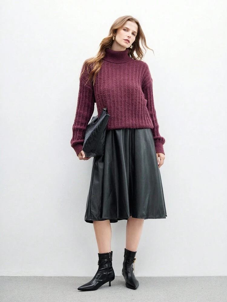 CUCCOO BIZCHIC Stivaletti alla caviglia con tacco basso e punta affusolata, stile britannico alla moda, stivali Chelsea neri versatili