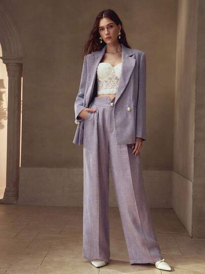 MOTF PREMIUM DOUBLE BREASTED STRUCTURED BLAZER