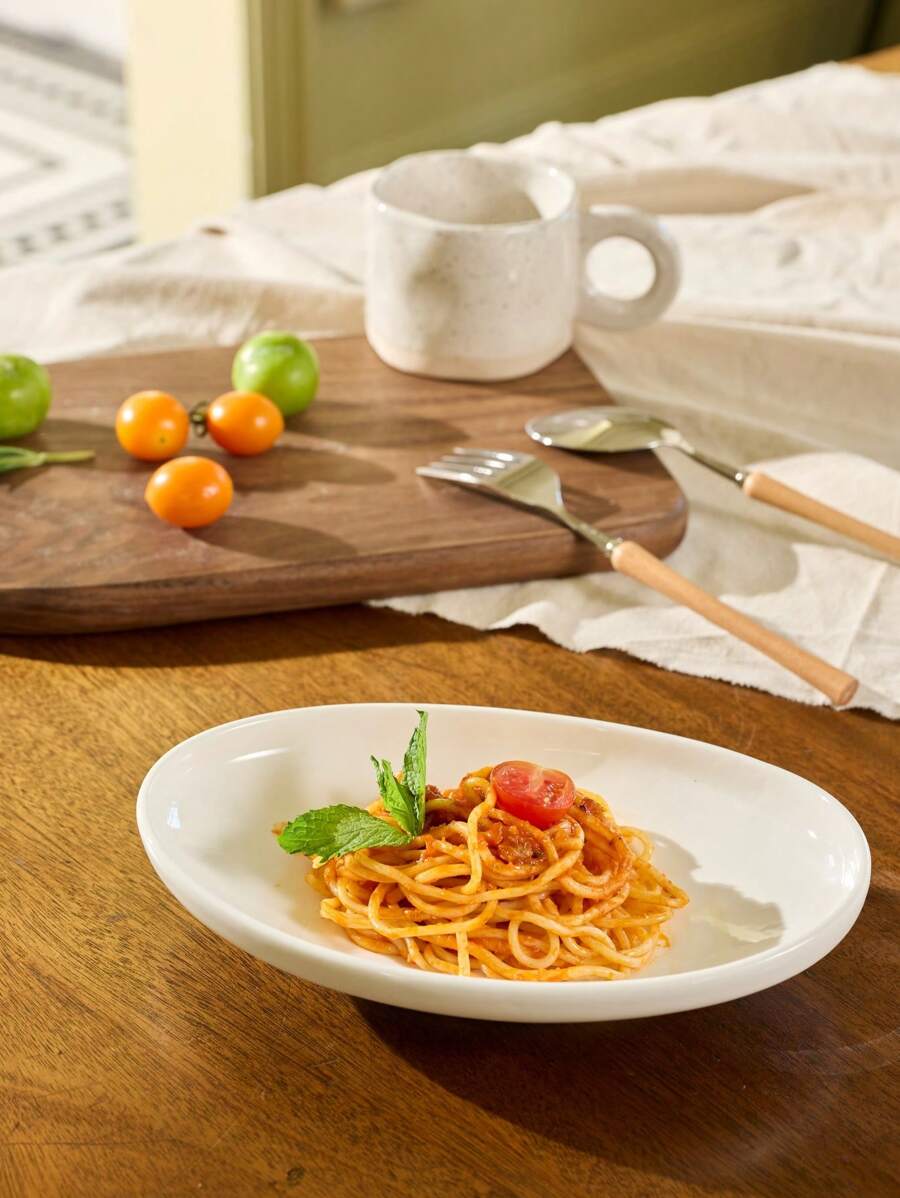 Cirelle Đĩa gốm sứ sâu hình bầu dục, Đĩa đựng cá trắng cao cấp, Đĩa đựng rau hình quả trứng thanh lịch, Đĩa đựng cơm, Đĩa đựng tráng miệng, Đĩa hấp, Bát đựng súp cho nhà bếp và bàn ăn | Bộ đồ ăn tối, Đĩa, Đĩa, Đĩa gốm, Đĩa trắng, Đĩa ăn tối - Nhiều màu - Xem 1