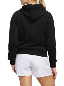 Calvin Klein Women's Letter Print Long Sleeve Pocket Drawstring Hooded Sweatshirt