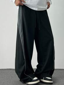 Claim Dot Pantalon de survêtement casual à jambes larges et couleurs contrastées pour hommes
