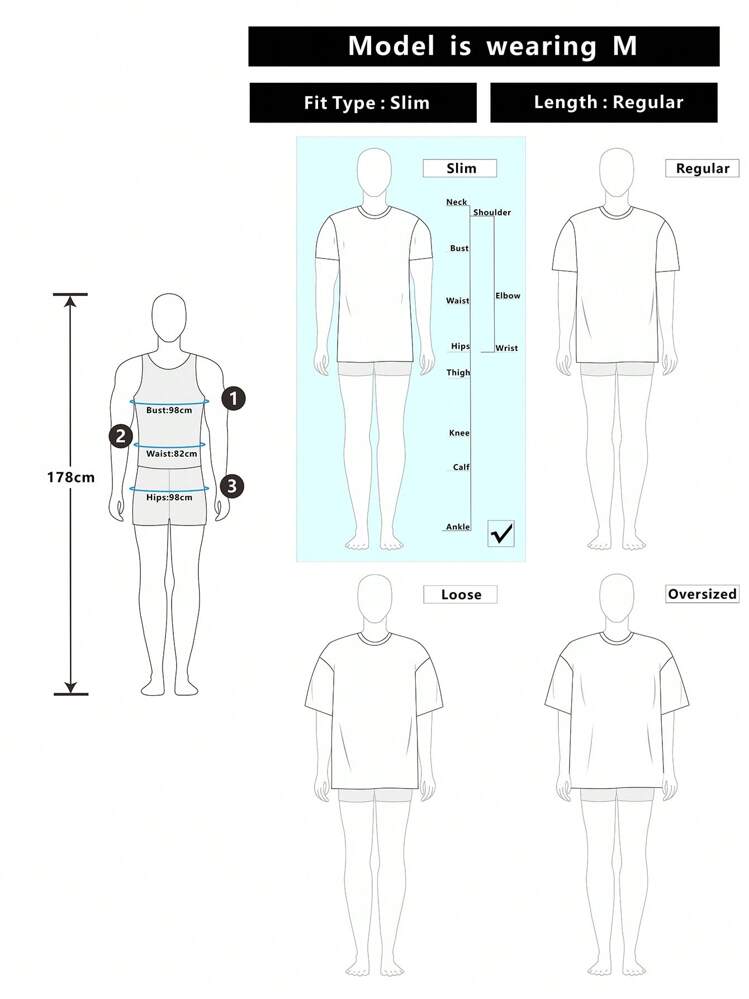 Slim Fit Fitted Short Sleeve Basic Plain T-Shirt Capsule Wardrobe Spring&Summer - Black - View 6