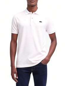 Lacoste Classic Fit Petit Pique Polo Shirt - White Lilac - View 1