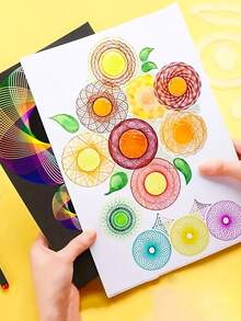 22 件绘图尺套装，释放您的创造潜力 - 透明魔法螺旋绘图模板 - 非常适合绘画和花卉尺子、返校绘画用品、儿童最佳返校礼物、万圣节和圣诞节礼物。 - 彩色 - 查看 5