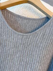 Franclia 全新圆领长袖收腰A字型女式毛衣裙