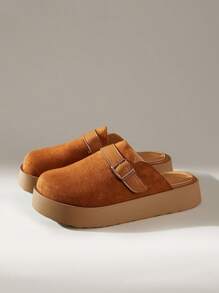 Solecia Einfache, lässige Alltagsschuhe für Frauen mit dicker Sohle - Braun - Übersicht 2