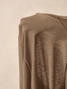 Bohemela Women's Casual Solid Color V-Neck Short Sleeve Loose T-Shirt