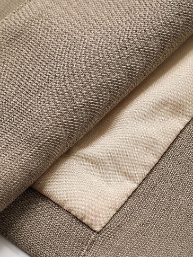 2pcs Women Casual Suit Set: Blazer Jacket And Straight Leg Pants Business Attire