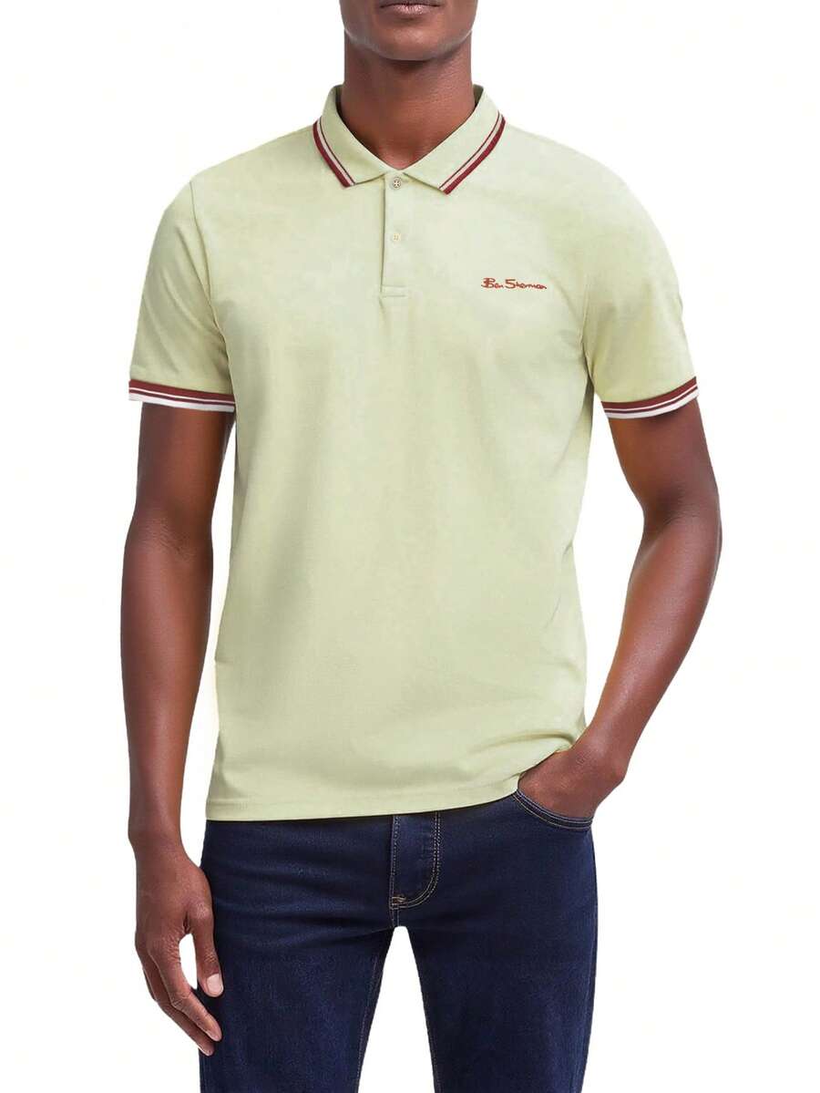 Men Polo Shirts - Lime Green - View 1