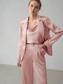MOTF PREMIUM STRUCTURED SINGLE BUTTON BLAZER - Baby Pink - View 5