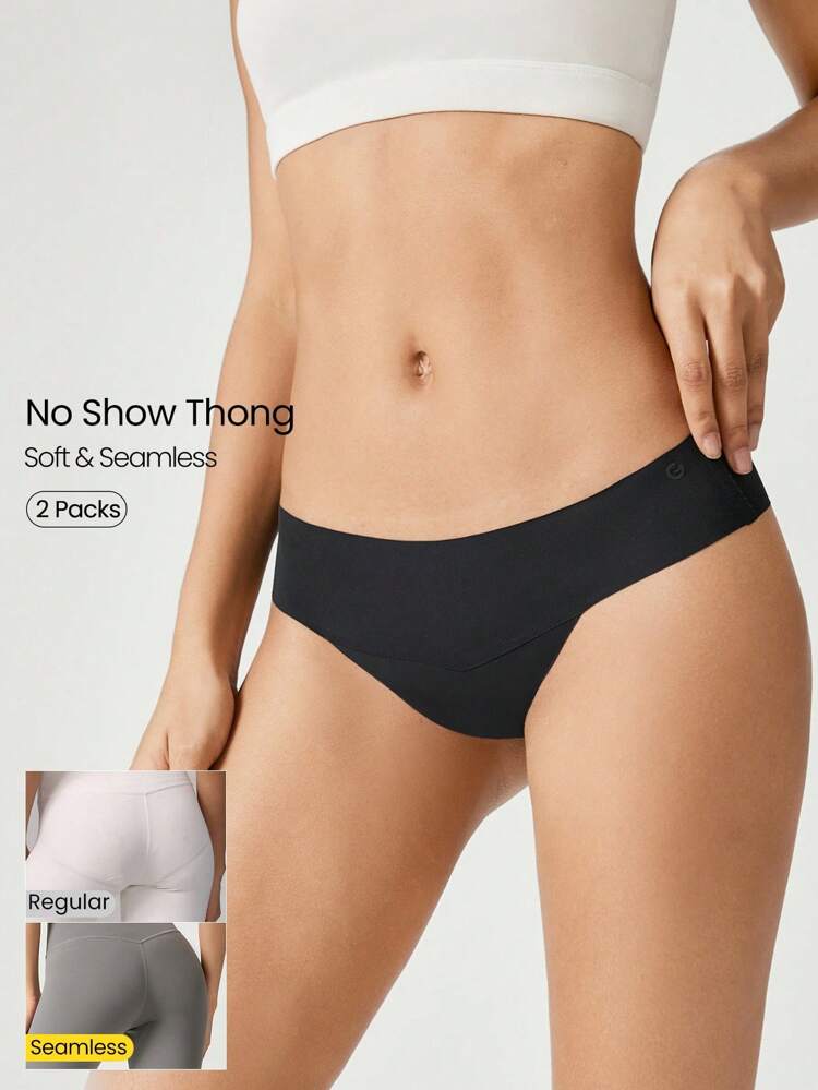 2 paquets de culottes sans couture légères, respirantes et absorbantes à taille basse, idéales pour le quotidien et l'entraînement
