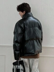 DAZY Teen Boys Padded Coat, Fall Leather Jacket