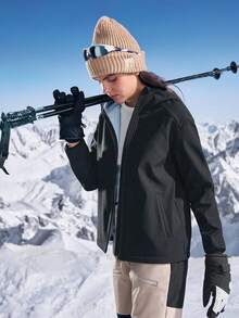 In My Nature Women's Casual Outdoor Zip-Up Hooded Jacket Waterproof Jacket Women Ski Outfit Women Women Ski Jacket Hiking Clothes Women Set Ski Suit